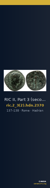 RIC II, Part 3 (second edition) Hadrian 2370 — CANOA