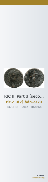 RIC II, Part 3 (second edition) Hadrian 2373 — CANOA
