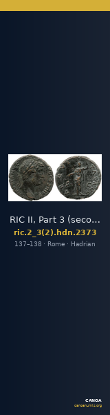 RIC II, Part 3 (second edition) Hadrian 2373 — CANOA