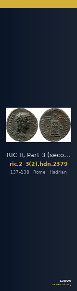 RIC II, Part 3 (second edition) Hadrian 2379 — CANOA