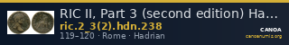 RIC II, Part 3 (second edition) Hadrian 238 — CANOA