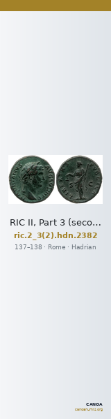 RIC II, Part 3 (second edition) Hadrian 2382 — CANOA