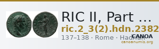 RIC II, Part 3 (second edition) Hadrian 2382 — CANOA