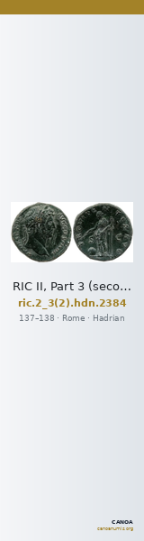RIC II, Part 3 (second edition) Hadrian 2384 — CANOA