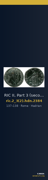 RIC II, Part 3 (second edition) Hadrian 2384 — CANOA