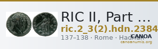 RIC II, Part 3 (second edition) Hadrian 2384 — CANOA