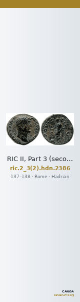 RIC II, Part 3 (second edition) Hadrian 2386 — CANOA