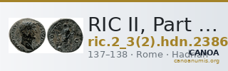 RIC II, Part 3 (second edition) Hadrian 2386 — CANOA