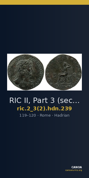 RIC II, Part 3 (second edition) Hadrian 239 — CANOA