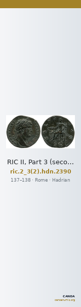 RIC II, Part 3 (second edition) Hadrian 2390 — CANOA