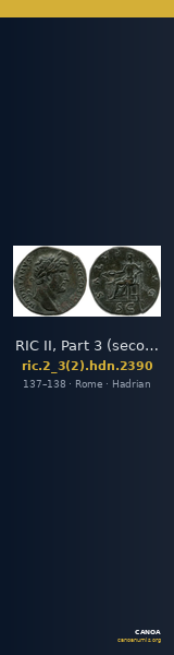 RIC II, Part 3 (second edition) Hadrian 2390 — CANOA