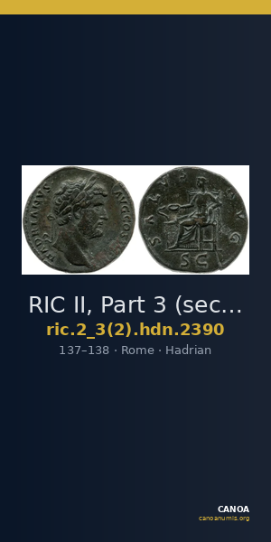 RIC II, Part 3 (second edition) Hadrian 2390 — CANOA