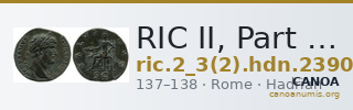 RIC II, Part 3 (second edition) Hadrian 2390 — CANOA