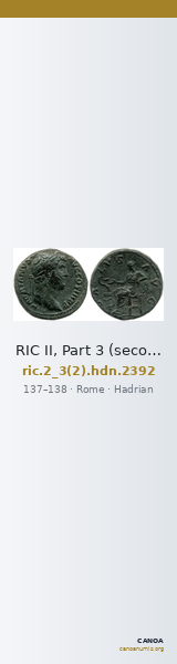 RIC II, Part 3 (second edition) Hadrian 2392 — CANOA