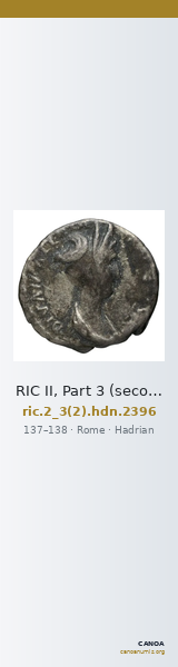 RIC II, Part 3 (second edition) Hadrian 2396 — CANOA