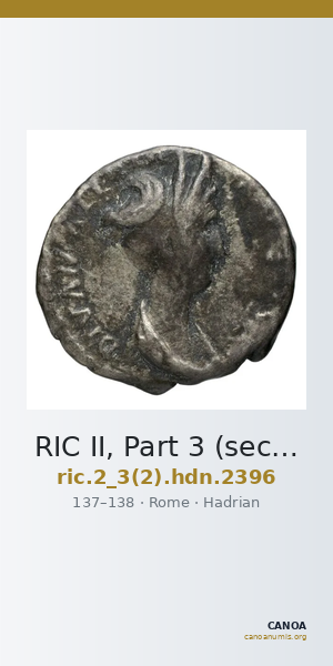 RIC II, Part 3 (second edition) Hadrian 2396 — CANOA
