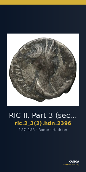 RIC II, Part 3 (second edition) Hadrian 2396 — CANOA