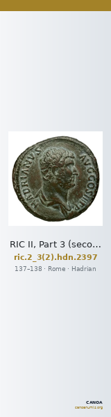 RIC II, Part 3 (second edition) Hadrian 2397 — CANOA