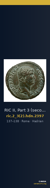 RIC II, Part 3 (second edition) Hadrian 2397 — CANOA