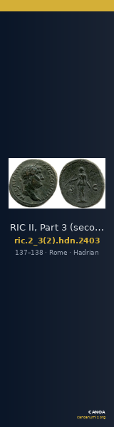 RIC II, Part 3 (second edition) Hadrian 2403 — CANOA