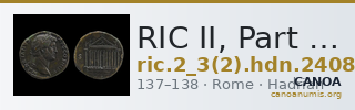 RIC II, Part 3 (second edition) Hadrian 2408 — CANOA