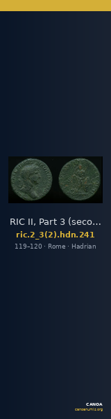RIC II, Part 3 (second edition) Hadrian 241 — CANOA