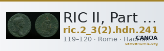 RIC II, Part 3 (second edition) Hadrian 241 — CANOA