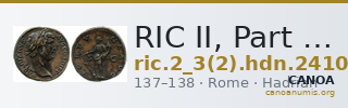 RIC II, Part 3 (second edition) Hadrian 2410 — CANOA