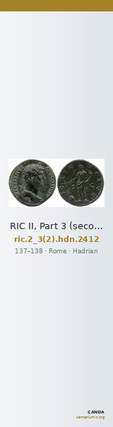 RIC II, Part 3 (second edition) Hadrian 2412 — CANOA