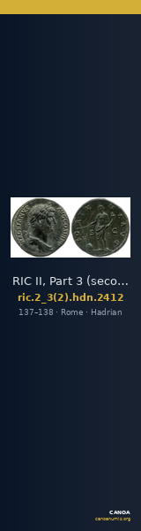 RIC II, Part 3 (second edition) Hadrian 2412 — CANOA