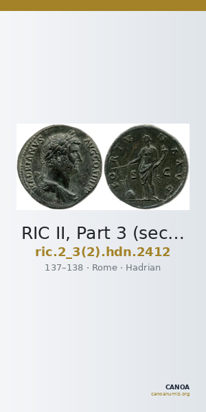 RIC II, Part 3 (second edition) Hadrian 2412 — CANOA