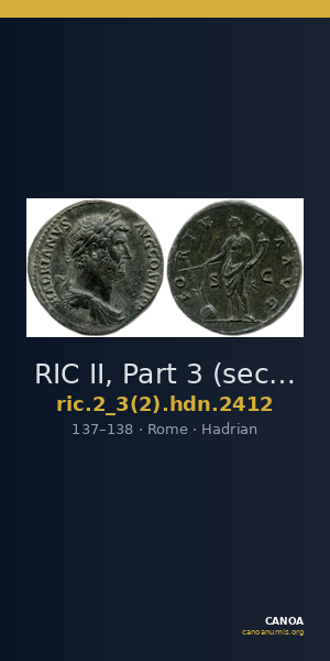 RIC II, Part 3 (second edition) Hadrian 2412 — CANOA