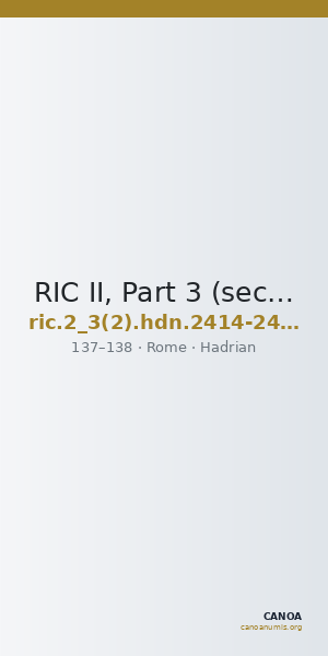 RIC II, Part 3 (second edition) Hadrian 2414-2415 — CANOA