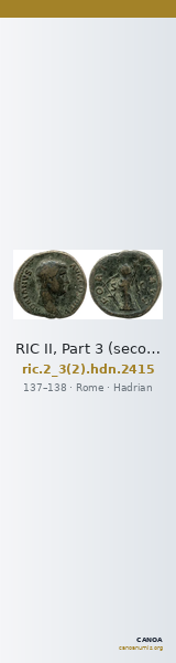 RIC II, Part 3 (second edition) Hadrian 2415 — CANOA