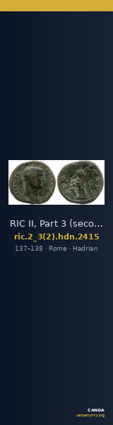 RIC II, Part 3 (second edition) Hadrian 2415 — CANOA