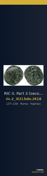 RIC II, Part 3 (second edition) Hadrian 2418 — CANOA