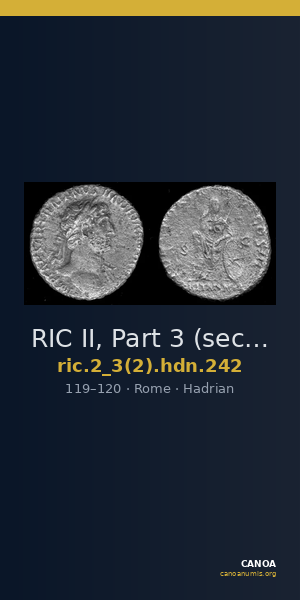 RIC II, Part 3 (second edition) Hadrian 242 — CANOA