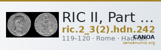 RIC II, Part 3 (second edition) Hadrian 242 — CANOA