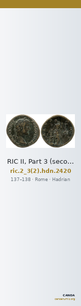 RIC II, Part 3 (second edition) Hadrian 2420 — CANOA