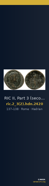 RIC II, Part 3 (second edition) Hadrian 2420 — CANOA