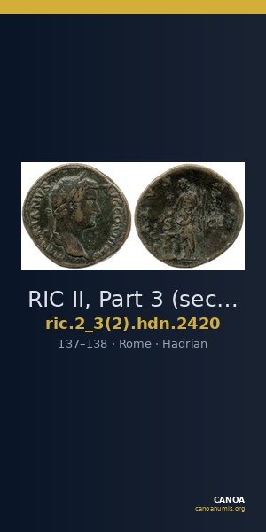 RIC II, Part 3 (second edition) Hadrian 2420 — CANOA