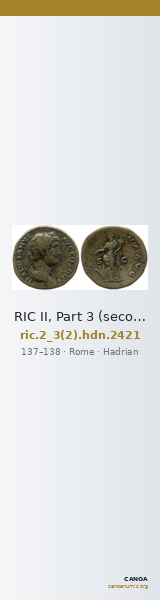 RIC II, Part 3 (second edition) Hadrian 2421 — CANOA