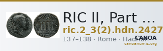 RIC II, Part 3 (second edition) Hadrian 2427 — CANOA