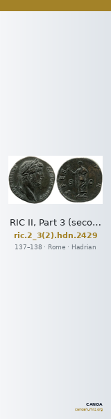 RIC II, Part 3 (second edition) Hadrian 2429 — CANOA