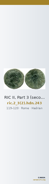 RIC II, Part 3 (second edition) Hadrian 243 — CANOA