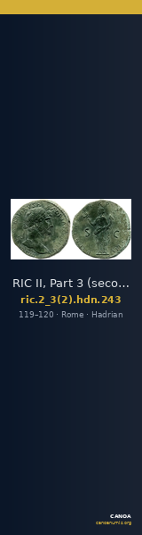 RIC II, Part 3 (second edition) Hadrian 243 — CANOA