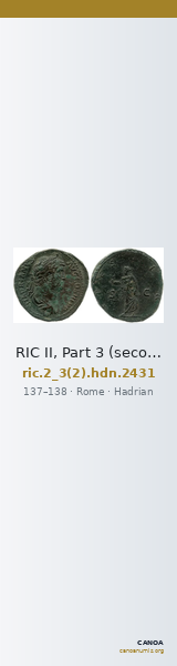 RIC II, Part 3 (second edition) Hadrian 2431 — CANOA
