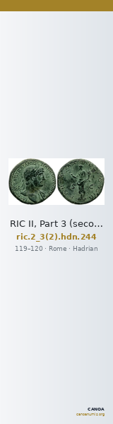 RIC II, Part 3 (second edition) Hadrian 244 — CANOA