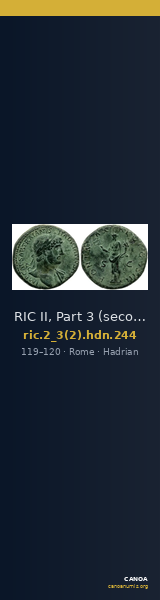 RIC II, Part 3 (second edition) Hadrian 244 — CANOA