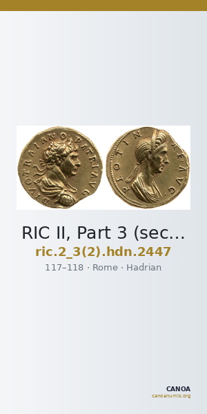 RIC II, Part 3 (second edition) Hadrian 2447 — CANOA